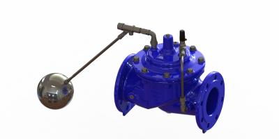 China Válvula de bola azul de modulação da flutuação, válvula de flutuador furada completa do nível de água à venda