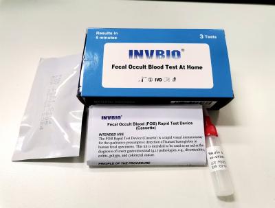 China High Accuracy Rapid 4.0mm Fecal Occult Blood Test Kit Home Testing for sale