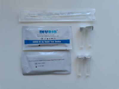 China Coronavirus Rapid Antigen Self Test Kit Nasal Swab Collection On EU Common List for sale