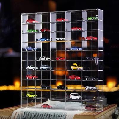 China Model Car Acrylic Showcase Sheet 1/64 Diecast Model Car Case For Store Retail Shops Office for sale