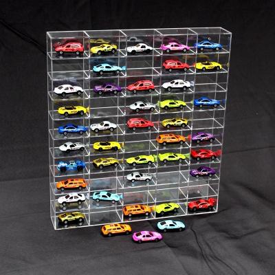 China Plexiglass Nail Acrylic Showcase Custom 4-Tier Wall Mount Table Model Car Toy for sale