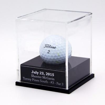 China Fábrica personalizado acrílico de bola de golfe caixa de exibição de caixa de suporte à venda