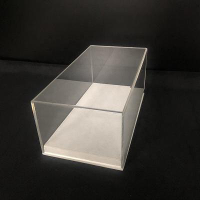 China Small Lockable Clear Acrylic Display Box With Lock Screw Acrylic Shoe Case Perspex for sale