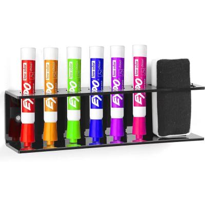 China Wholesale custom acrylic wall-mounted dry erase marker and eraser holder for sale