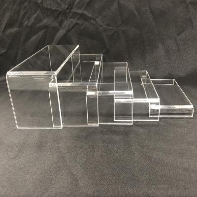 China Cosmetics Acrylic Riser For Counter Stand Department Store Showing Shoe Clear Display Family for sale