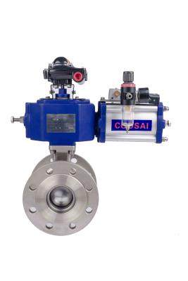 China ABC Valve Company Manufactures DN15-DN1200 Segment Ball Valve with Flange Connection for sale