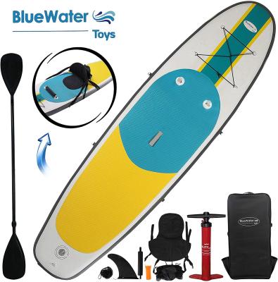 China Yellow Green 3 Fin 10'X32''X6'' Inflatable Surf Boards for sale