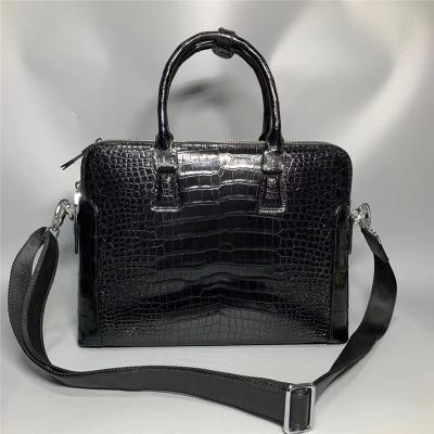 China Authentic Real Crocodile Skin Top Businessmen Briefcase Bag Genuine Alligator Leather Male Large Top-handle Handbag for sale