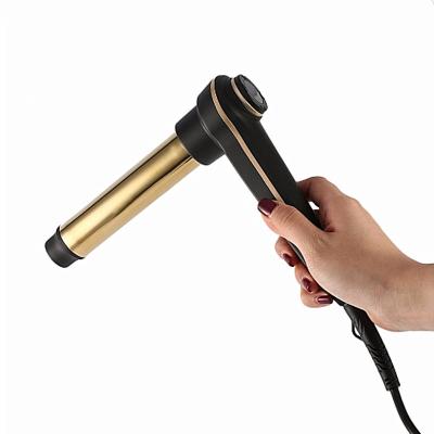 China Professional Corner Hair Curling Iron Golden PTC Fast Heating LCD Display for sale