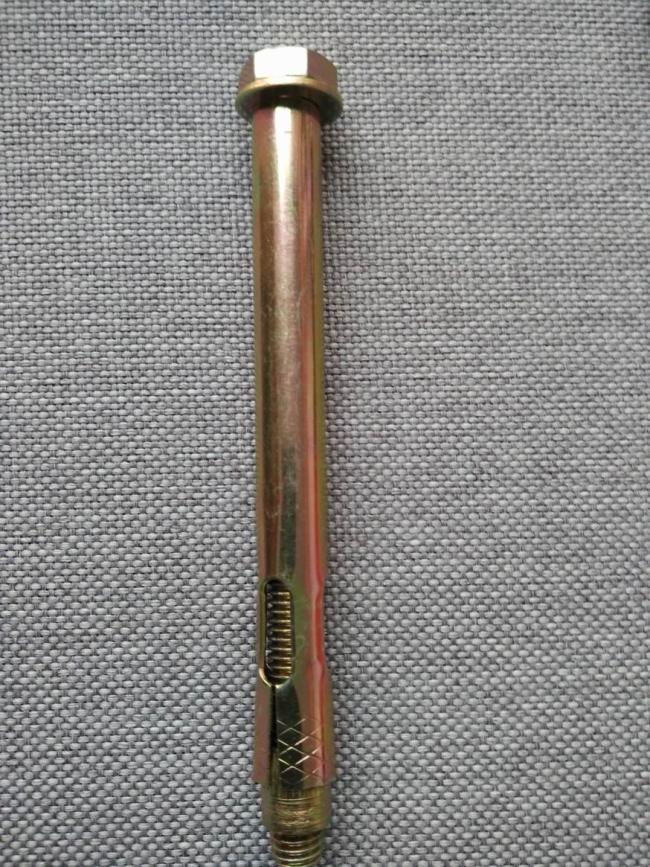 Carbon Steel Sleeve Framing Anchor Bolt with yellow zinc coating - professional construction fastener