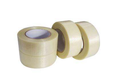 China Ninguna cinta adhesiva bilateral del filamento de la fibra de vidrio del residuo para el lacre de la tira en venta