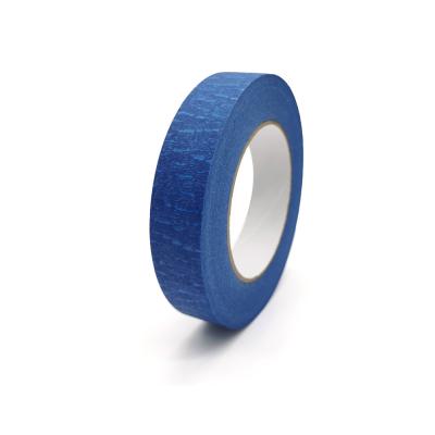 China Wholesale Price Single Sided Rubber Residue Free Blue Crepe Paper Tape for sale