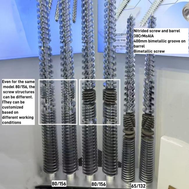 Various screw designs for different applications