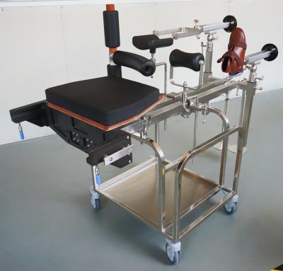 China Stainless Steel High Traction Force Double Pole Structure Lower Limb Support Frame With Operation Table for sale