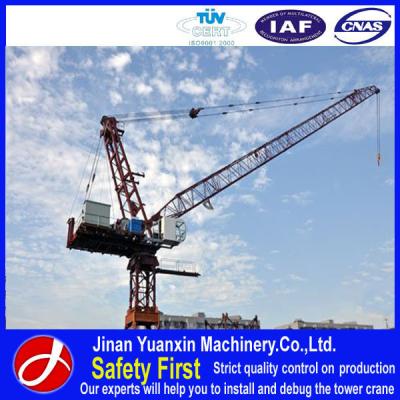 China 10T 50m jib length QTD125 Yuanxin block building luffing tower crane for sale