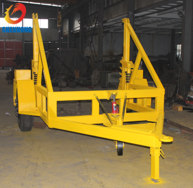 Cable Drum Trailer Jack 5Ton With Hand Brake and Air Brake for Cable Transportation