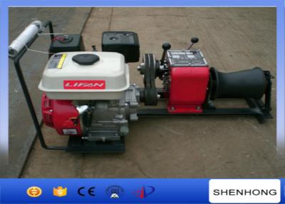 China Wire Rope Pulling Portable Gas Powered Winch 1 Ton With Gasoline Engine for sale