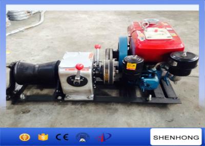 China Cylindrical Shape Diesel Cable Winch Steel 1 Ton For Transmission Line Erection for sale