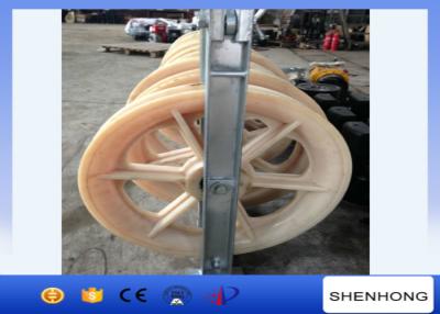 China Nylon Large Diameter Rope Pulley Overhead Transmission Line Rope Sheaves Pulleys for sale