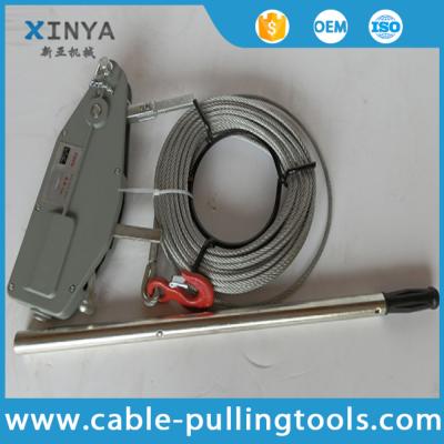 China Manual Cable Pulling Tools Hand Wire Rope Winch Wire Rope Tirfor 3.2 Ton for sale