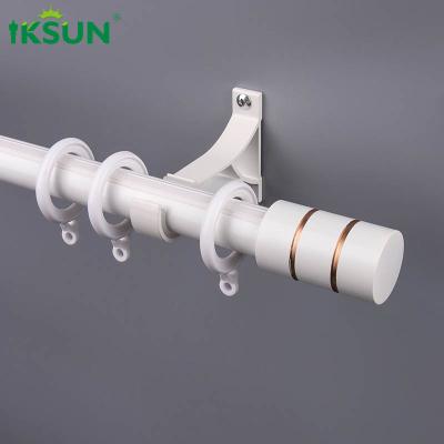 China Anodized White Metal Curtain Pole , 1.2mm Thick Simple White Curtain Rod ODM for sale