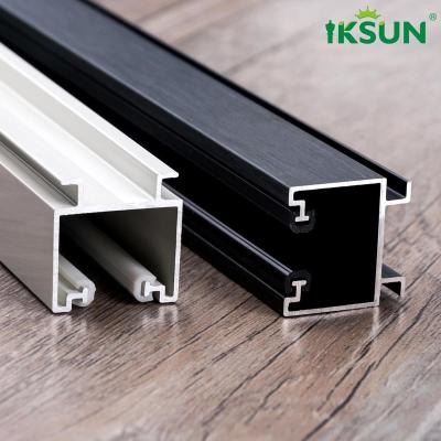 China 22x22mm Ceiling Mounted Curtain Rail Extendable With White Black Color for sale