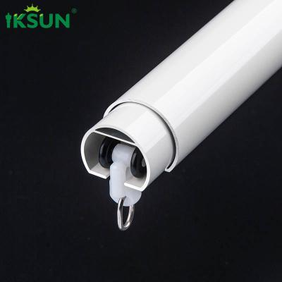 China 1 Set Bay Window Tension Curtain Rod Flexible Adjustable Double Curtain Rod for sale