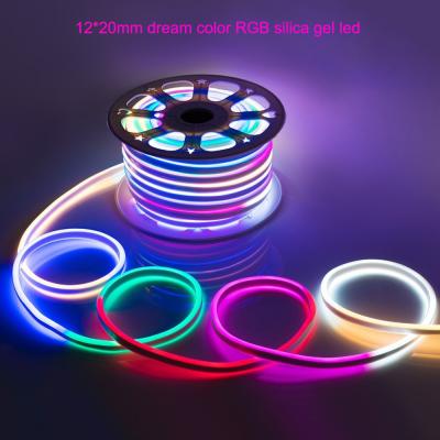 China 12*20mm dream Color LED Neon Flex Strip Programmable LED Neon Lights for sale