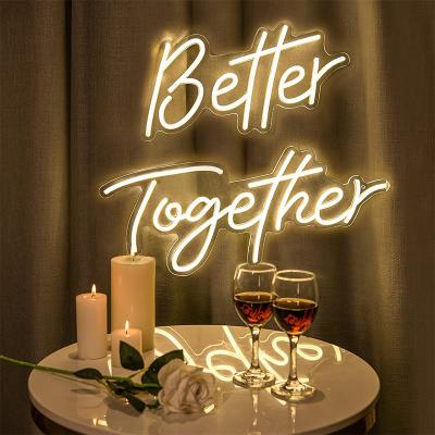 China Custom Better Together Neon Led Light Sign Romance Wedding for sale