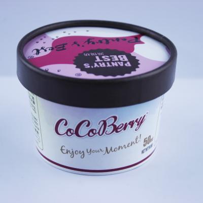 China Contenedor de papel de helado personalizado, yogur 3 onzas copas de helado con tapa en venta