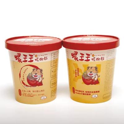 China Eco Friendly Ramen Paper Bowl ,1000ml Instant Noodle Bowl Packaging With Lids for sale