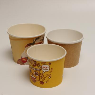 China Taza de papel de sopa compostable con tapa en venta