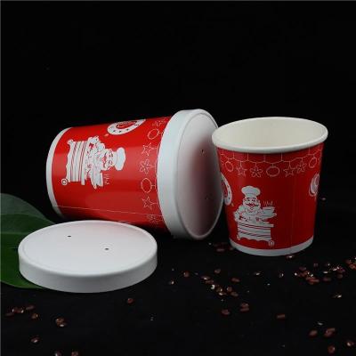 China Tazas de sopa desechables de 12 oz con tapas en venta