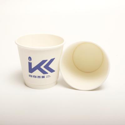 China Customized Printing Drinking Paper Cup With PP Lid 8 Oz 250ml Disposable Hollow for sale