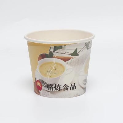 China Customized disposable paper bowl round thickened take-out paper soup cup and lid food packaging  wholesale for sale