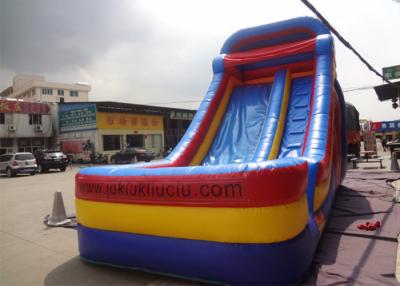 China Blue / yellow / Red Commercial Inflatable Slide With Sun / Rain Cover for sale