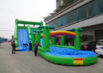 China Tropical Island Commercial Inflatable Water Slip N Slide , Inflatable Pool Slide For Adult for sale
