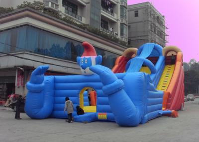 China Clown Bouncy Slide Large Inflatable Water Slides With Sun Cover for sale