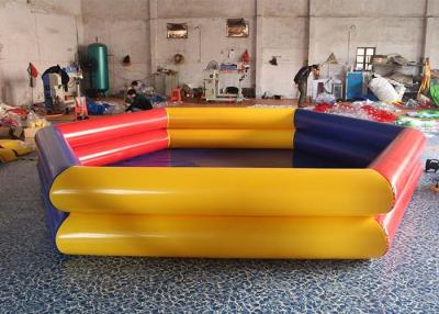 China Yellow / Red Portable Rectangular Large PVC Inflatable Water Pool For Outdoor / Indoor for sale