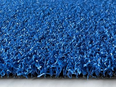 China Multi Usage 16mm Artificial Grass Carpet Rug 5/32 Gauge Blue Synthetic Grass Tennis for sale