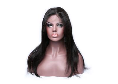 China 100% Brazilian Human Hair Full Lace Wigs , Natural Looking Human Hair Wigs Black Color for sale