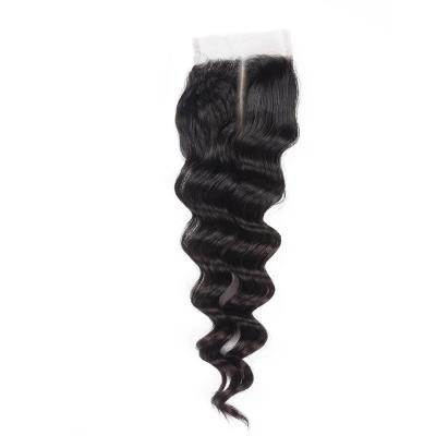 China 100% Unprocessed Hair Closure Pieces Brazilian Loose Wave Closure Real Hair for sale