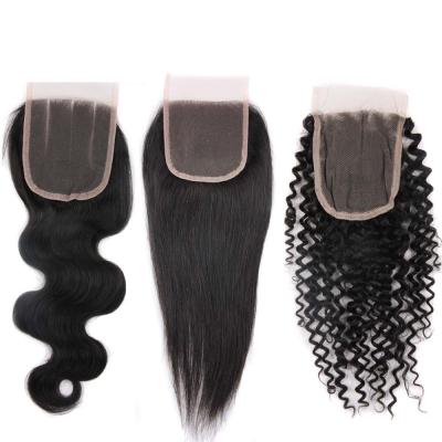 China Natural Looking Brazilian Hair Closure With Natural Part 130% Standard Density for sale