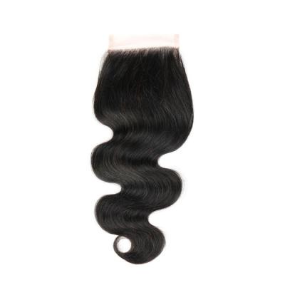 China High Quality Indian Body Wave Lace  Closure 4x4 Size Middle Part 7A+ Grade for sale