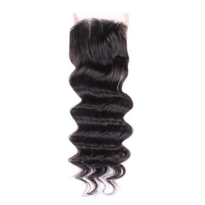 China 4x4 Lace Closure Indian Loose Wave Closure With Front Baby Hair 10