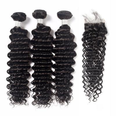 Китай Человеческие бразильские волосы объемной волны 3 пачки, свободный глубокий Веаве человеческих волос волны продается