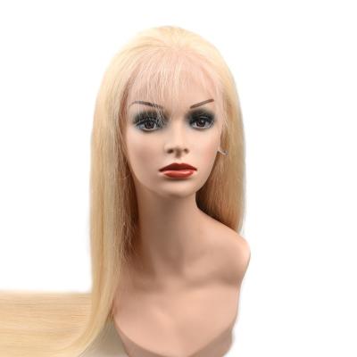 China Natural Straight #613 Glueless Full Lace Human Hair Wigs Tangle Free 14