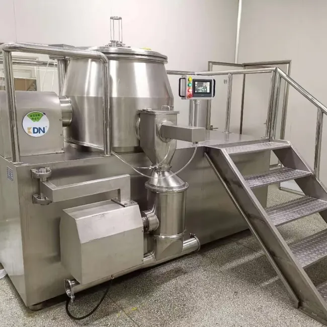 GHL High Shear Granulator equipment overview showing industrial granulation machinery