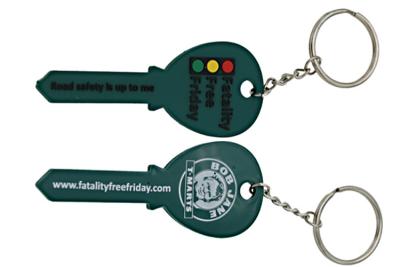 China Custom Advertising Promotional Logo Injected Imprinted PVC Rubber Keychain for sale
