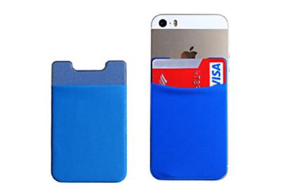 China Blank Lycra Fabric Adhesive Card Holder For Iphone , Sticky Back Card Holders SGS Assured for sale